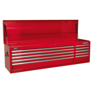 Sealey Topchest 10 Drawer Ball-Bearing Slides Heavy-Duty 1655mm - Red