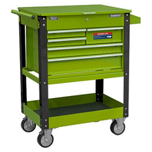 Load image into Gallery viewer, Sealey Heavy-Duty Mobile Tool &amp; Parts Trolley - 5 Drawers &amp; Lockable Top - Hi-Vis Green
