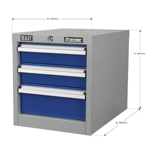 Sealey Industrial Triple Drawer Unit for API Series Workbenches