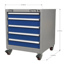 Load image into Gallery viewer, Sealey Mobile Industrial Cabinet 5 Drawer (API5657A)
