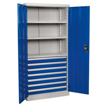 Load image into Gallery viewer, Sealey Industrial Cabinet 7 Drawer 3 Shelf 1800mm
