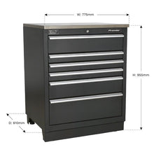 Load image into Gallery viewer, Sealey Modular Floor Cabinet 6 Drawer 775mm Heavy-Duty
