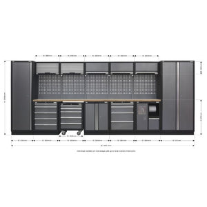 Sealey Superline PRO 4.9M Storage System - Wood Worktop
