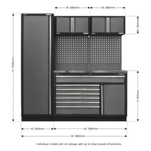 Load image into Gallery viewer, Sealey Superline PRO 1.96M Storage System - Stainless Steel Worktop (APMSSTACK10SS)
