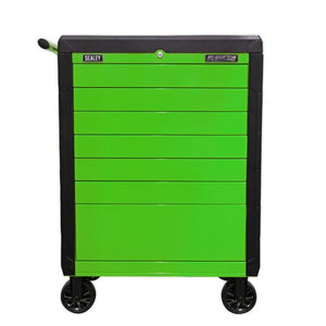 Sealey Rollcab 7 Drawer Push-To-Open - Hi-Vis Green