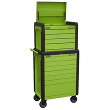 Load image into Gallery viewer, Sealey Topchest &amp; Rollcab Combination 11 Drawer Push-To-Open - Hi-Vis Green
