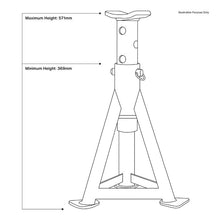 Load image into Gallery viewer, Sealey Axle Stands (Pair) 6 Tonne Capacity per Stand - Yellow
