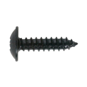 Sealey Self-Tapping Screw 4.8 x 13mm Flanged Head Black Pozi - Pack of 100
