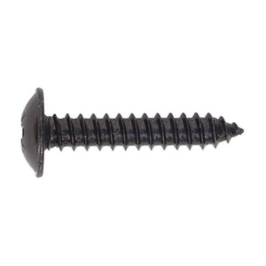 Sealey Self-Tapping Screw 4.8 x 25mm Flanged Head Black Pozi - Pack of 100