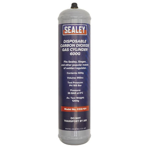 Sealey Gas Cylinder Disposable Carbon Dioxide 600g