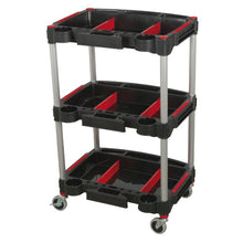 Load image into Gallery viewer, Sealey Workshop Trolley 3-Level Composite, Parts Storage
