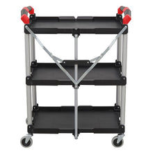 Load image into Gallery viewer, Sealey Folding Workshop Trolley 3-Level
