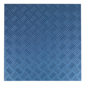 Sealey Vinyl Floor Tile, Peel & Stick Backing - Blue Treadplate - Pack of 16