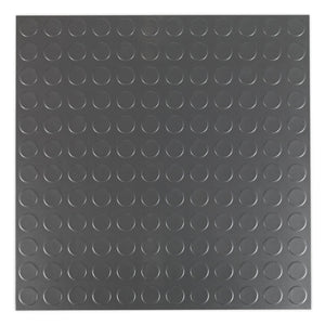 Sealey Vinyl Floor Tile, Peel & Stick Backing - Silver Coin - Pack of 16