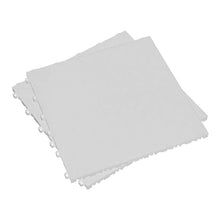 Load image into Gallery viewer, Sealey Polypropylene Floor Tile 400 x 400mm - White Treadplate - Pack of 9
