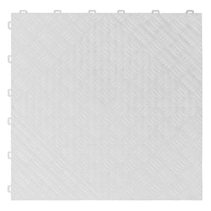 Sealey Polypropylene Floor Tile 400 x 400mm - White Treadplate - Pack of 9