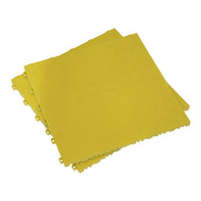 Load image into Gallery viewer, Sealey Polypropylene Floor Tile - Yellow Treadplate 400 x 400mm - Pack of 9
