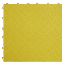 Load image into Gallery viewer, Sealey Polypropylene Floor Tile - Yellow Treadplate 400 x 400mm - Pack of 9

