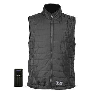 Sealey 5V Heated Puffy Gilet - 44" to 52" Chest, Power Bank 10Ah