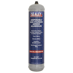 Sealey Gas Cylinder Disposable Argon 100g