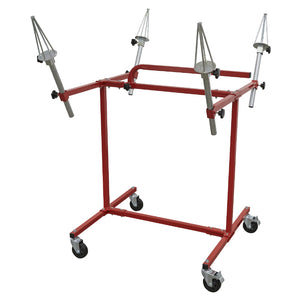 Sealey Alloy Wheel Painting/Repair Stand - 4-Wheel Capacity - Angled Cones