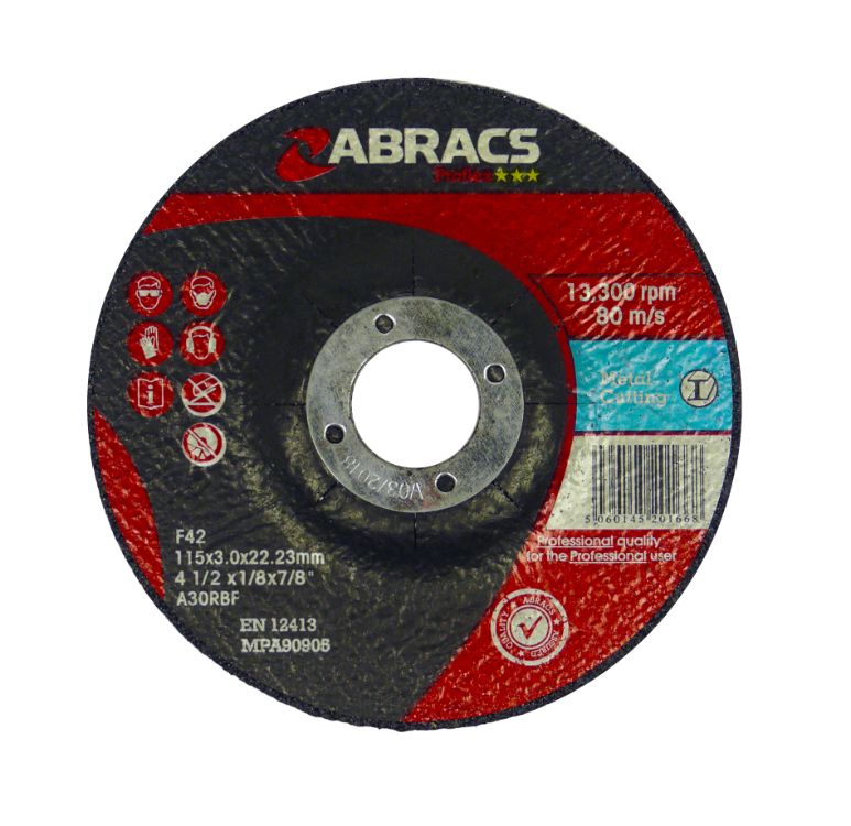 Abracs Proflex Cutting Disc 115mm x 3mm x 22mm DPC Metal