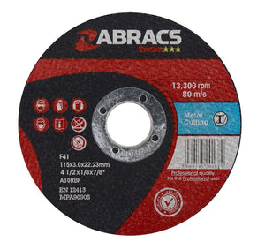 Abracs Proflex Cutting Disc 115mm x 3mm x 22mm Flat Metal