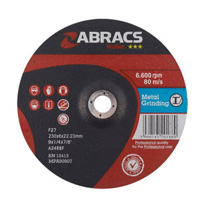 Abracs Proflex 230mm x 6mm x 22mm DPC Metal Grinding Disc