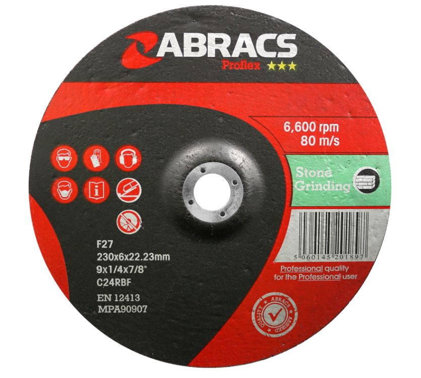 Abracs Proflex 230mm x 6mm x 22mm DPC Stone Grinding Disc