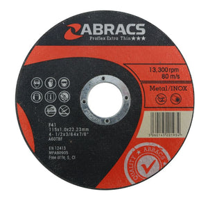 Abracs Proflex Extra Thin Cutting Disc 115mm x 1.0mm INOX (Bulk)