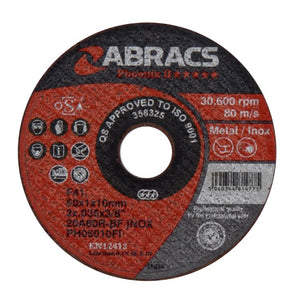 Abracs Phoenix II Extra Thin Cutting Disc 50mm x 1.0mm x 10mm