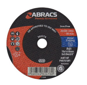 Abracs Phoenix II Extra Thin Cutting Disc 75mm x 1.0mm x 10mm