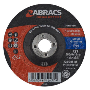 Abracs Phoenix II 100mm x 6mm x 16mm DPC Stone Grinding Disc
