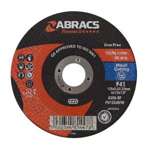 Abracs Phoenix II Cutting Disc 125mm x 3mm x 22mm Flat Metal