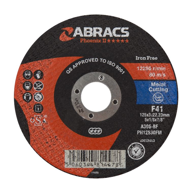 Abracs Phoenix II Cutting Disc 125mm x 3mm x 22mm Flat Metal
