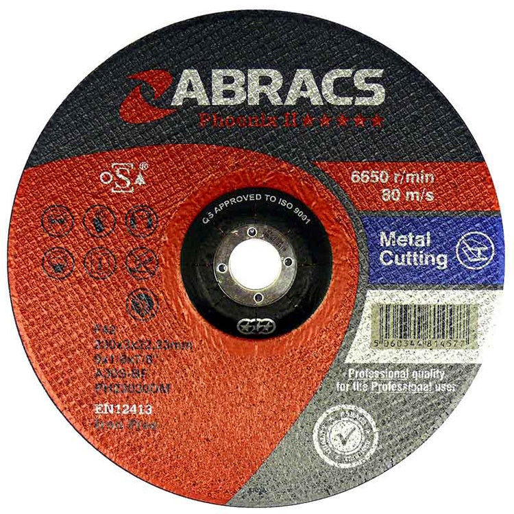 Abracs Phoenix II Cutting Disc 350mm x 3.5mm x 22mm Flat Metal