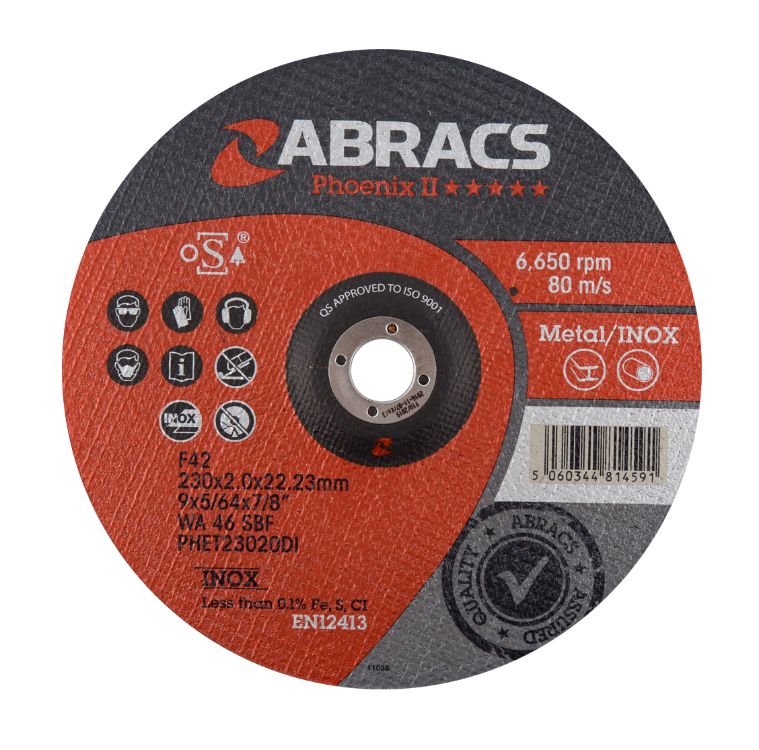 Abracs Phoenix II Extra Thin Cutting Disc 230mm x 2.0mm x 22mm DPC