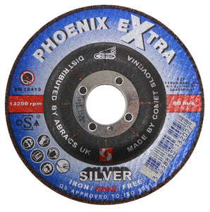 Abracs Phoenix Silver Cutting Disc 100mm x 6mm x 16mm DPC INOX