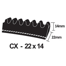Load image into Gallery viewer, PIX X&#39;Set Classical Cogged V-Belt - CX Section 22 x 14mm (CX100 - CX165)
