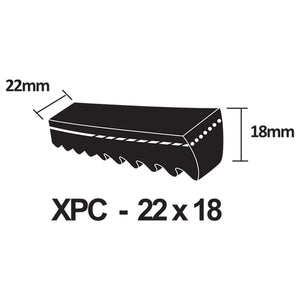 PIX X'Set Cogged Wedge V-Belt - XPC Section 22 x 18mm (XPC1600 - XPC5000)