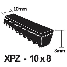 Load image into Gallery viewer, PIX X&#39;Set Cogged Wedge V-Belt - XPZ Section 10 x 8mm (XPZ499 - XPZ987)

