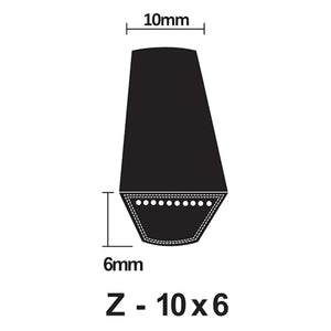 PIX X'Set Classical Wrapped V-Belt - Z Section 10 x 6mm (Z40 - Z69)