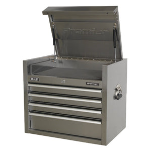 Sealey Topchest 4 Drawer Stainless Steel Heavy-Duty 675mm