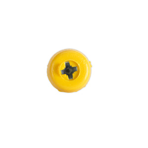 Sealey Numberplate Screw Plastic Enclosed Head 4.8 x 18mm Yellow - Pack of 50