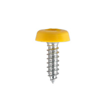 Load image into Gallery viewer, Sealey Numberplate Screw Plastic Enclosed Head 4.8 x 18mm Yellow - Pack of 50
