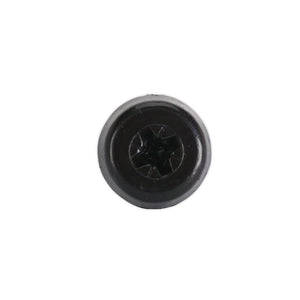 Sealey Numberplate Screw Plastic Enclosed Head 4.8 x 18mm Black - Pack of 50