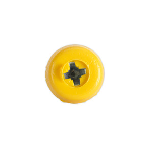 Sealey Numberplate Screw Plastic Enclosed Head 4.8 x 24mm Yellow - Pack of 50