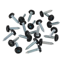 Load image into Gallery viewer, Sealey Numberplate Screw Plastic Enclosed Head 4.8 x 24mm Black - Pack of 50
