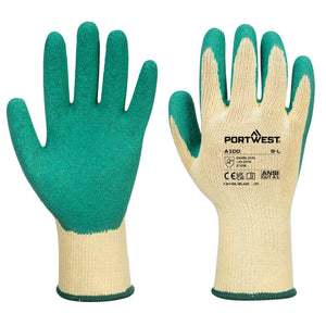 Portwest Grip Glove - Latex Grey/Blue A100