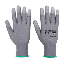 Load image into Gallery viewer, Portwest PU Fingertip Glove Grey A121
